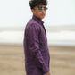 Dark Purple Pure Linen Solid Shirt