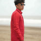 Poppy Red Pure Linen Solid Shirt