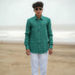 Emerald Green Pure Linen Solid Shirt