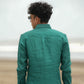 Emerald Green Pure Linen Solid Shirt