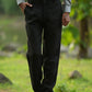 Charcoal Black Pure Linen Trouser