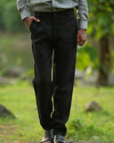 Charcoal Black Pure Linen Trouser