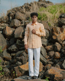 Soft Apricot Pure Linen Plain Shirt