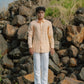 Soft Apricot Pure Linen Plain Shirt