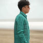 Emerald Green Pure Linen Solid Shirt