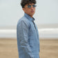 Dusty Blue Pure Linen Solid Shirt