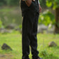 Charcoal Black Pure Linen Trouser
