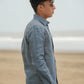 Dark Grey Pure Linen Solid Shirt