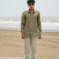 Muted Olive Green Pure Linen  Solid Shirt