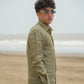 Muted Olive Green Pure Linen  Solid Shirt