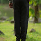 Charcoal Black Pure Linen Trouser