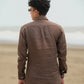 Chocolate Brown Pure Linen Solid Shirt