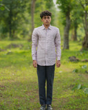 Light Mauve Pure Linen Solid Shirt