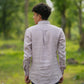 Light Mauve Pure Linen Solid Shirt