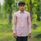 Blush Pink Pure Linen Solid Shirt