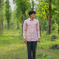 Blush Pink Pure Linen Solid Shirt