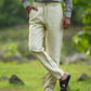 Light Cream Pure Linen Trouser