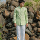 Pistachio Green Pure Linen Solid Shirt