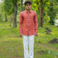 Prime Orange Pure Linen Solid Shirt