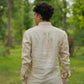 Pale Tan Yellow Pure Linen Solid Shirt