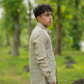 Light Khakhi Pure Linen Solid Shirt
