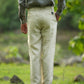 Light Cream Pure Linen Trouser