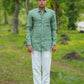 Sage Green Pure Linen Solid Shirt