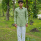Light Pistachio Pure Linen Solid Shirt