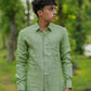 Light Pistachio Pure Linen Solid Shirt