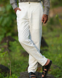 Stark White Pure Linen Trouser