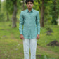 Seafoam Green Pure Linen Solid Shirt