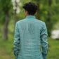 Seafoam Green Pure Linen Solid Shirt
