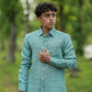 Seafoam Green Pure Linen Solid Shirt