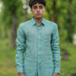 Seafoam Green Pure Linen Solid Shirt