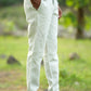 Pastel Grey Green Pure Linen Trouser