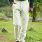 Light Yellow Pure Linen Trouser