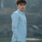 Sky Blue Pure Linen Solid Shirt