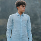 Sky Blue Pure Linen Solid Shirt