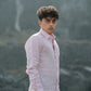 Light Pink Pure Linen Plain Shirt