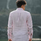 Light Pink Pure Linen Plain Shirt