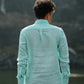 Seafoam Green Pure Linen Solid Shirt