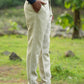 Dark Pastel Green Pure Linen Trouser