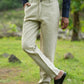 Dark Pastel Green Pure Linen Trouser