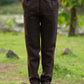 Chocolate Brown Pure Linen Trouser