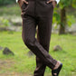Chocolate Brown Pure Linen Trouser