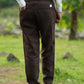 Chocolate Brown Pure Linen Trouser