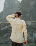 Light Ivory Pure Linen Plain Shirt