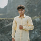 Light Ivory Pure Linen Plain Shirt