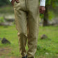 Khakhi Green Pure Linen Trouser
