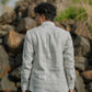 Light grey Pure Linen Solid Shirt